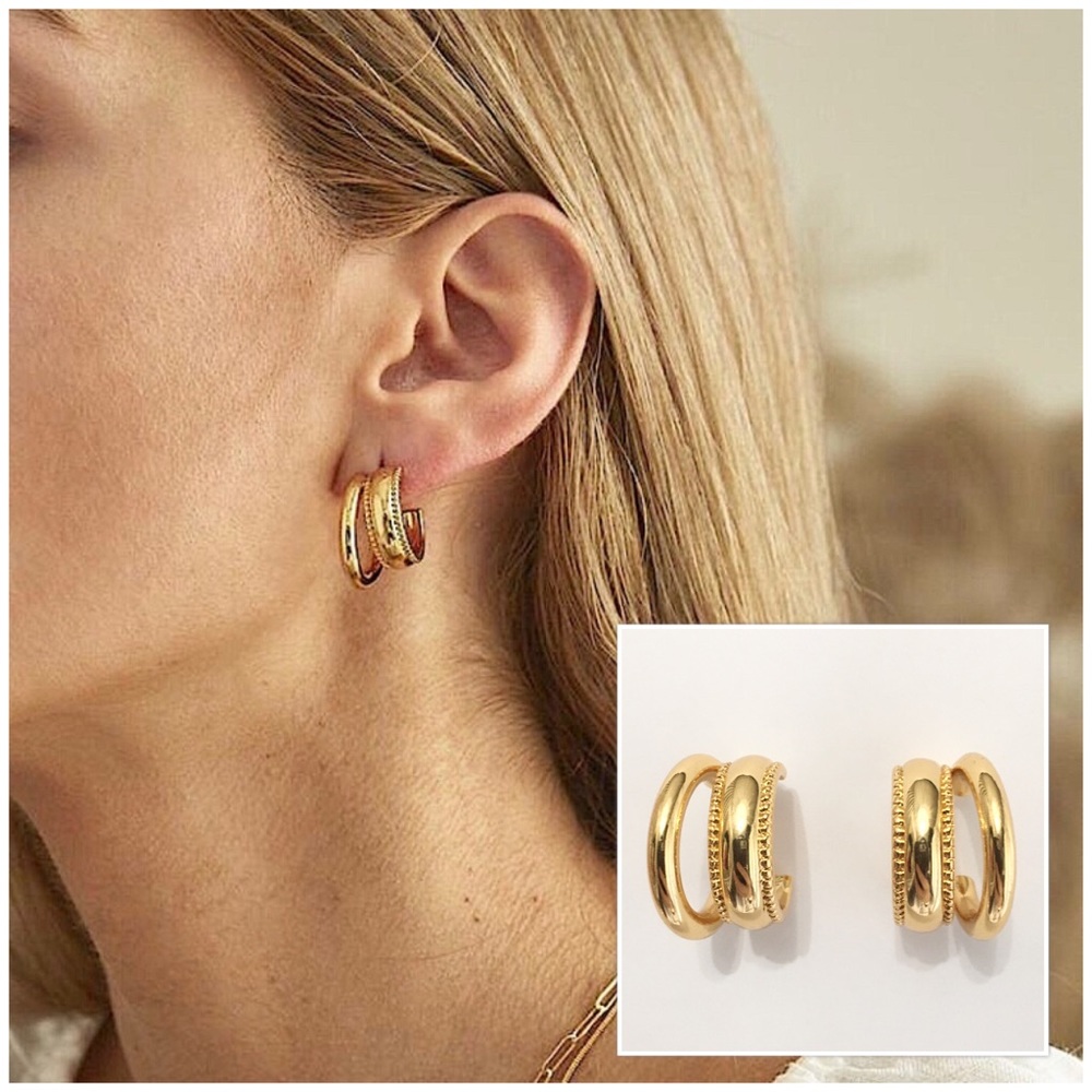COPY - NWOT Free People Double Hoop Earrings